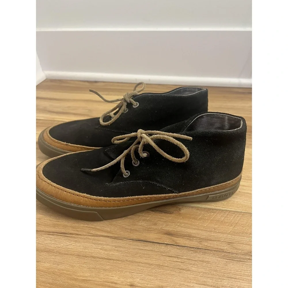 SeaVees Maslon Desert Boots Mens Size 8 Black Suede‎ Chukka Casual Lace Up Shoes